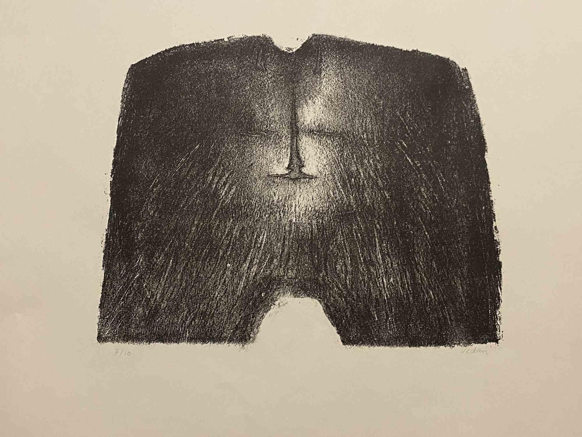 Komposition – Lithographie von Vedan – 1970er-Jahre