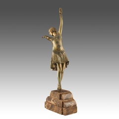 'Vedette' a Large Art Deco Cold Painted Bronze Sculpture by Demetre Chiparus