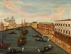 View Venice Grand Canal See Landschaft 18. Jahrhundert Gemälde Öl auf Leinwand Venedig