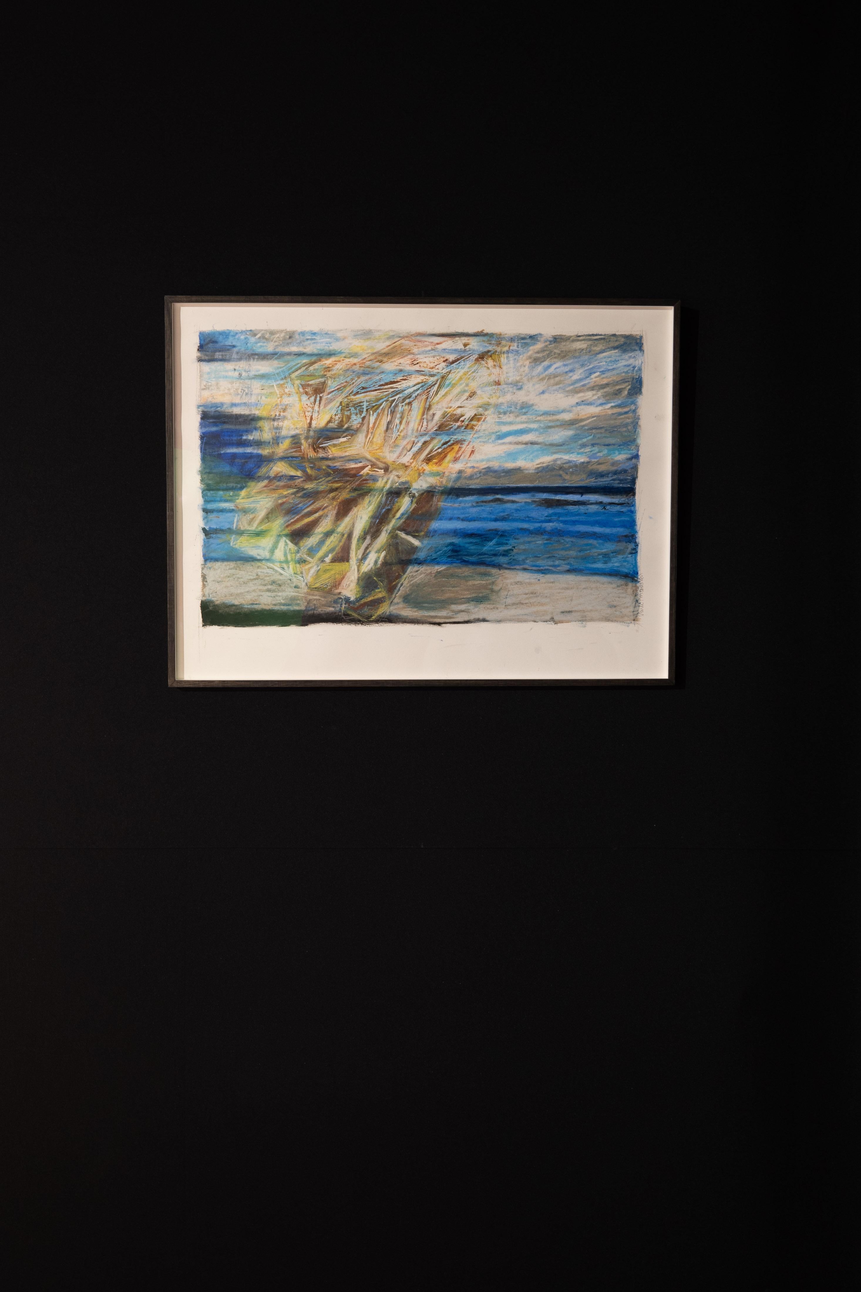 Pastel à l'huile sur papier Steinbach d'une composition abstraite - Painting de Veerle Meeussen