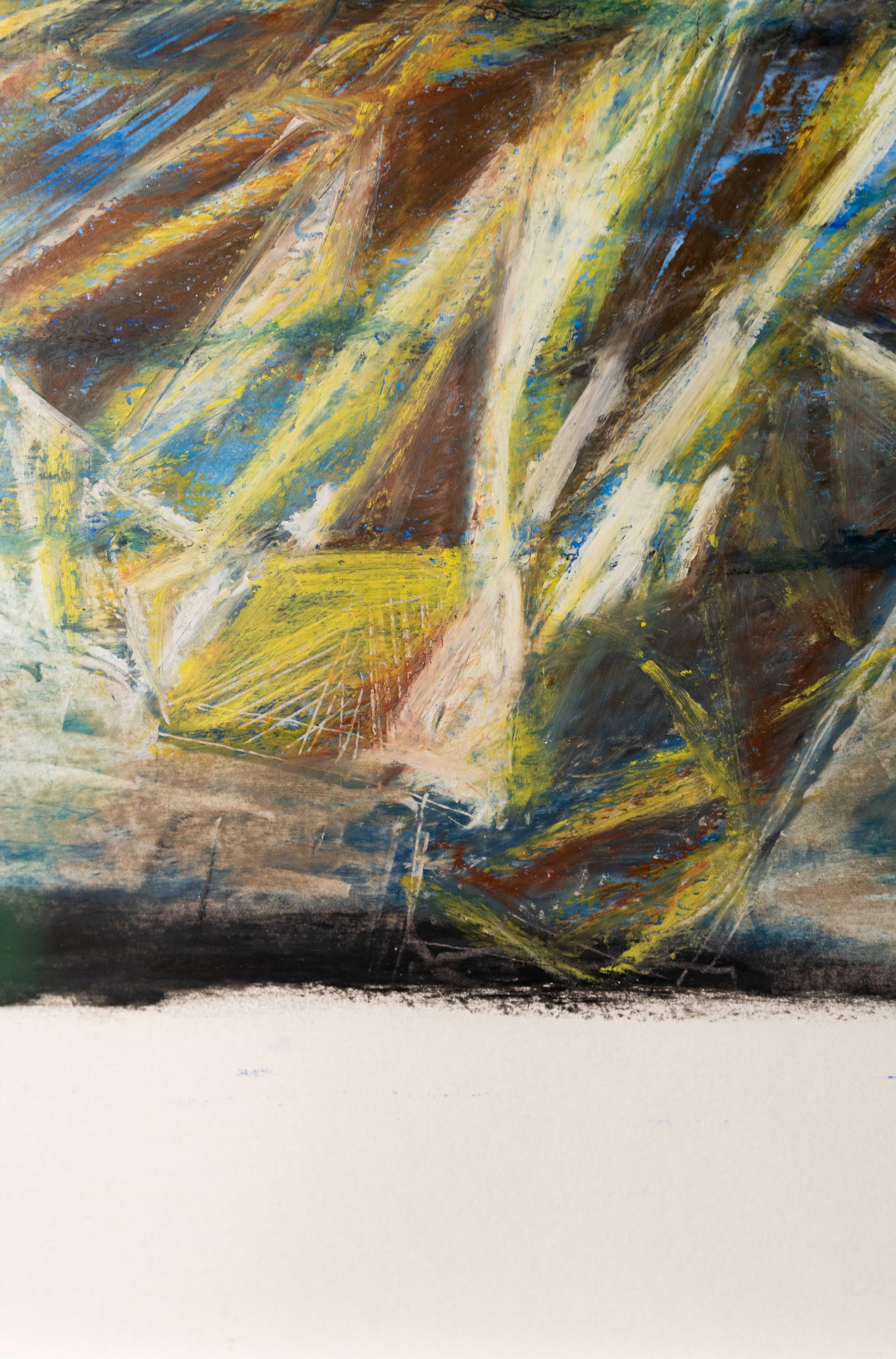 Pastel à l'huile sur papier Steinbach. L'œuvre s'intitule 