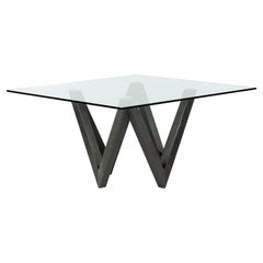VEGA Black Slate Dining Table Stone Contemporary Design Joaquín Moll En stock