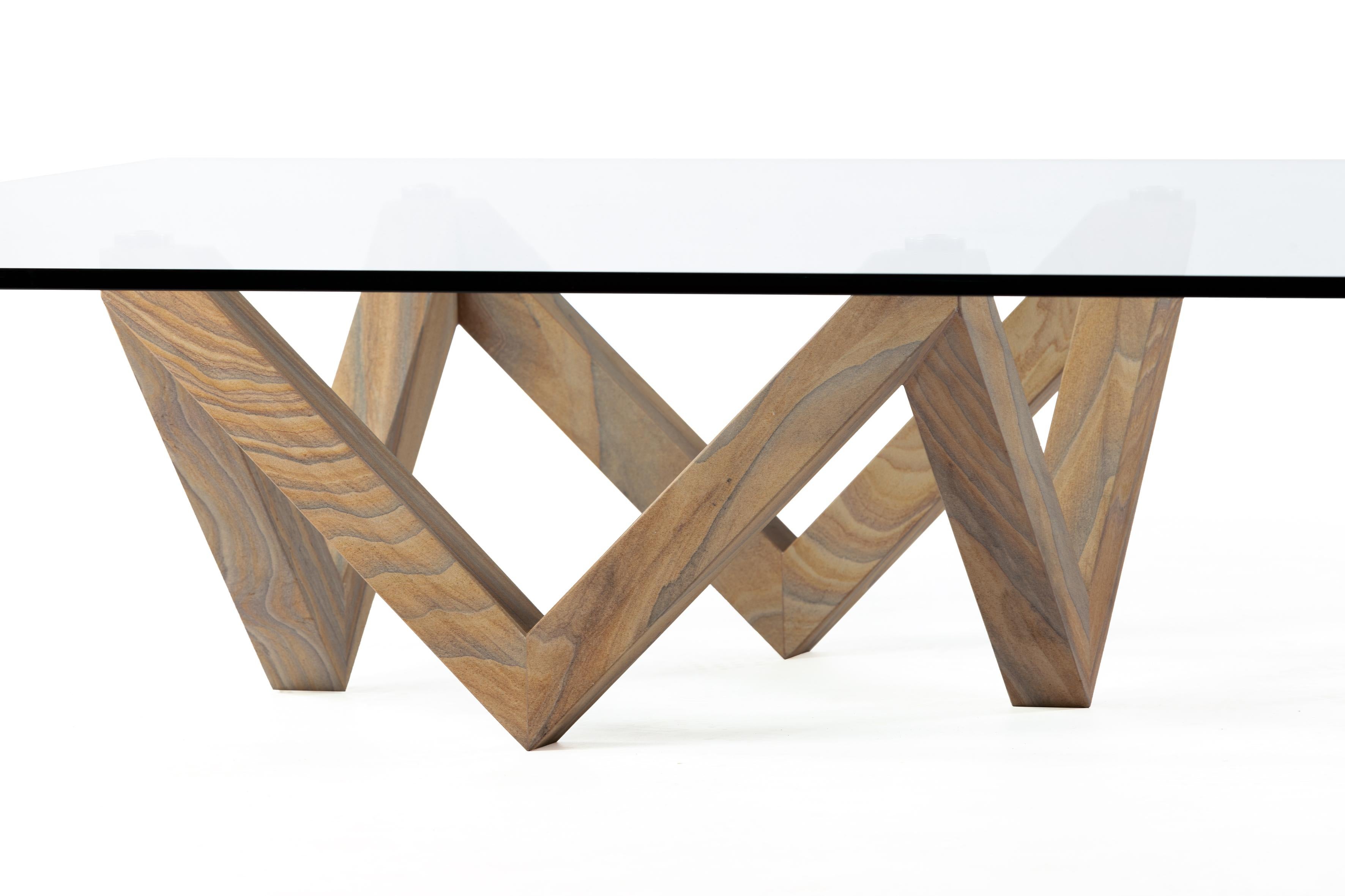 Hand-Crafted Vega Coffee Table Marble Contemporary Design Spain Synthesis Collection in Stock For Sale