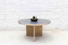 Vega Dining Table 'Round', Customizable Metal and Resin