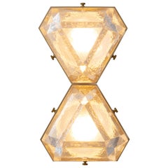 Vega Due Wall Sconce / Ceiling Mount in Cast Glass by Matthew Fairbank