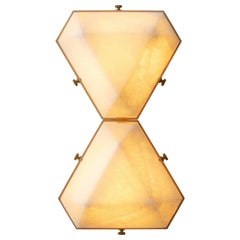 Vega Due Wall Sconce / Ceiling Mount in White Onyx by Matthew Fairbank