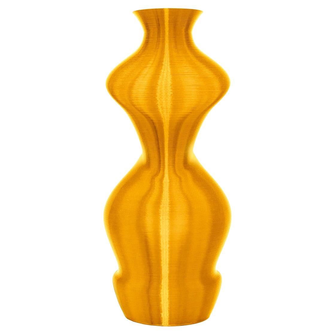 Vega, Gold Contemporary Sustainable Vase-Sculpture For Sale