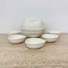 Vega international ceramic italy walnut shaped bowls , 1970s