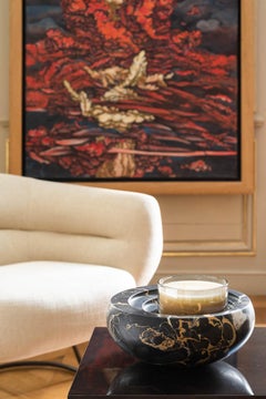 Vega bowl wide marble Flower vase and Candleholder