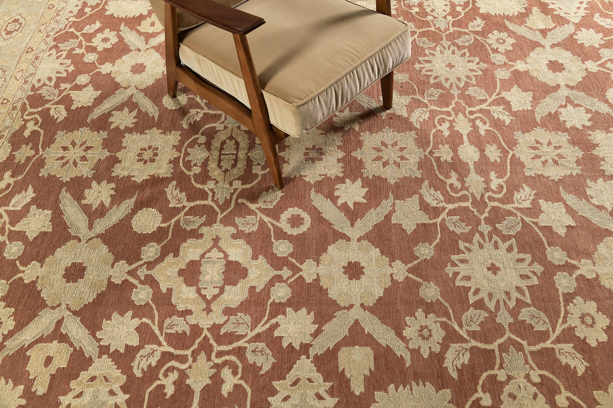 Vegetable Dye Soumak Sultanabad Design Rug In New Condition For Sale In WEST HOLLYWOOD, CA