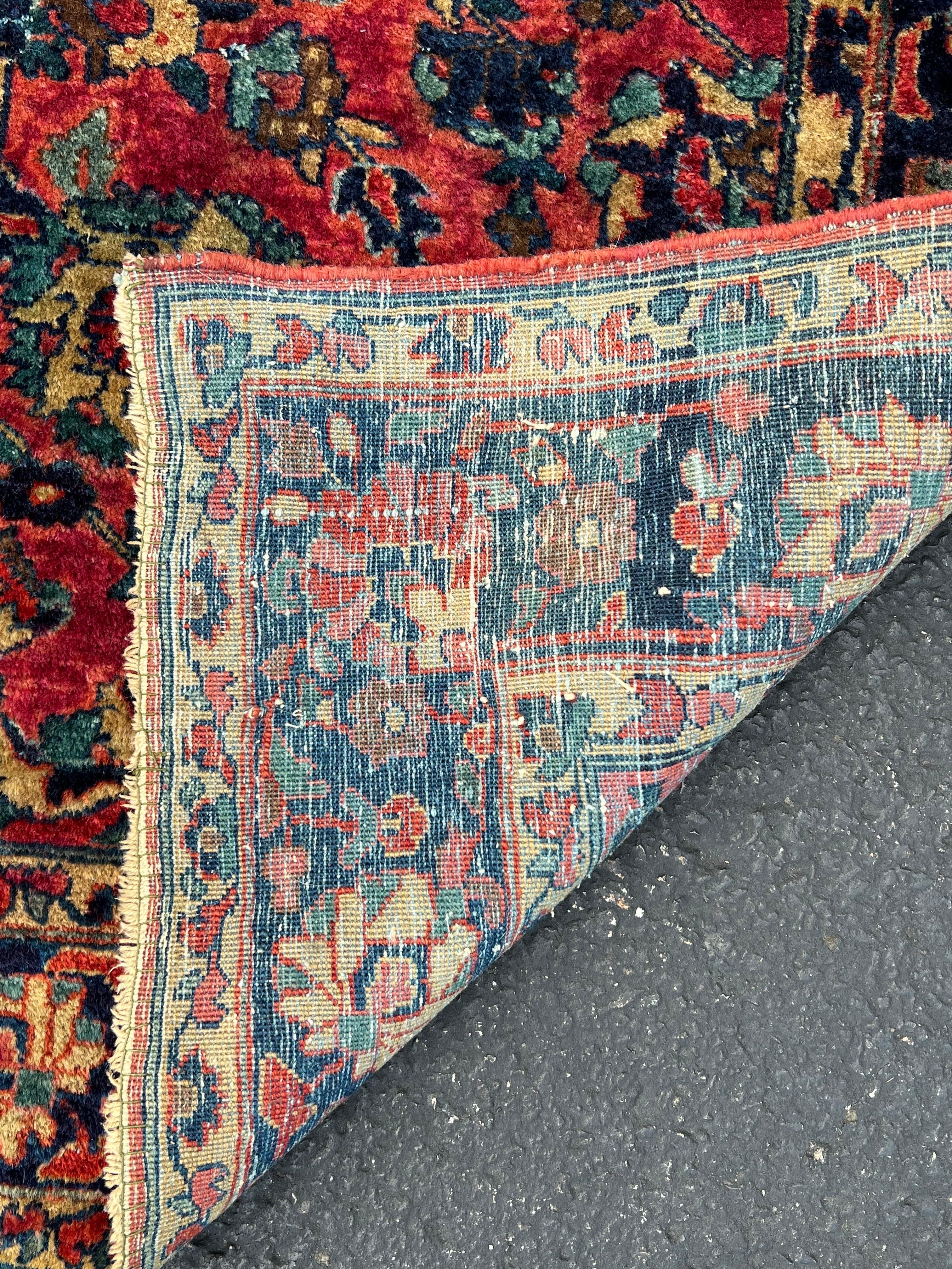 Vegetable Dyed Mid 20th Century Persian Rug 5' x 7' For Sale 8