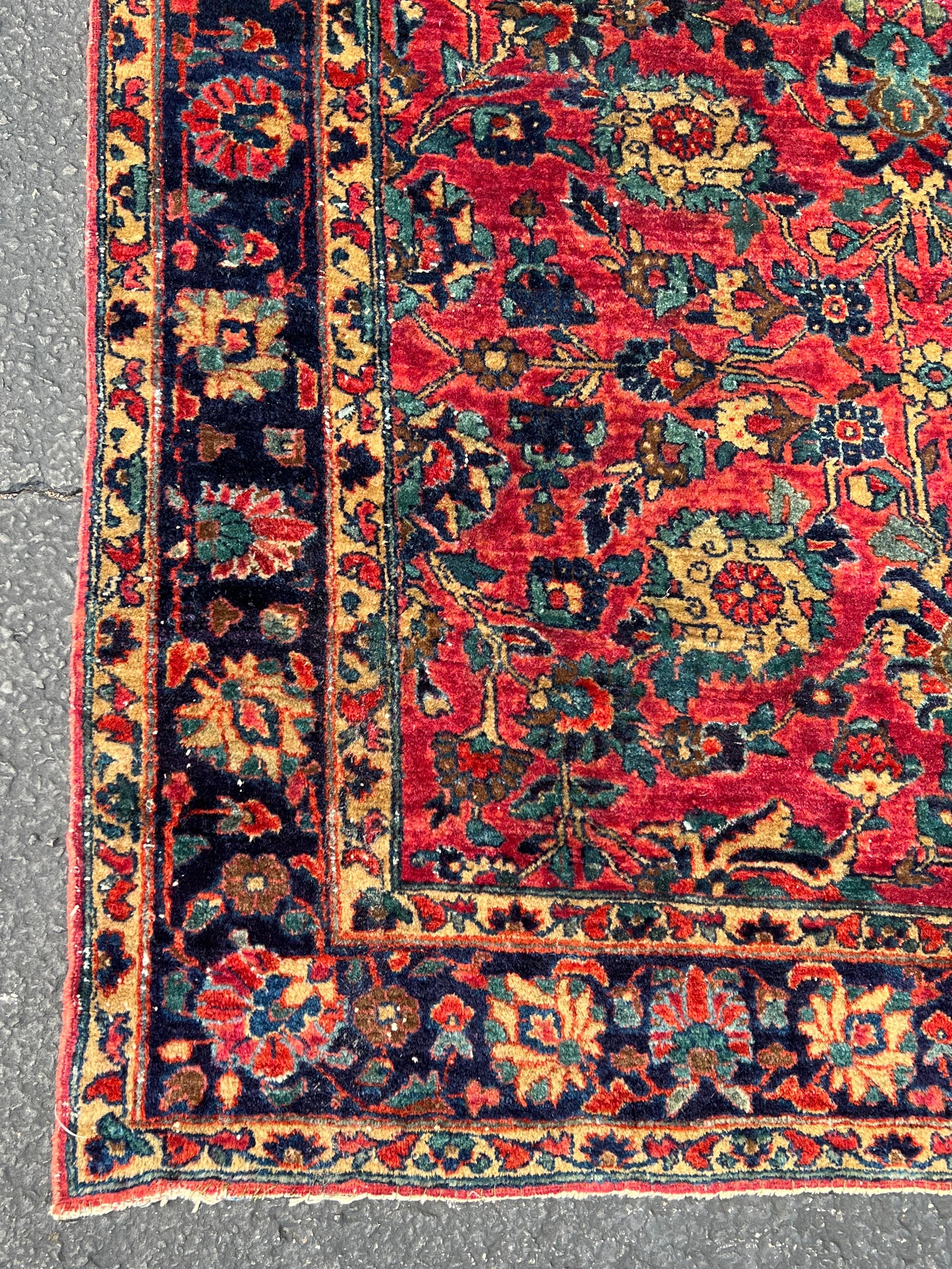 Vegetable Dyed Mid 20th Century Persian Rug 5' x 7' For Sale 9