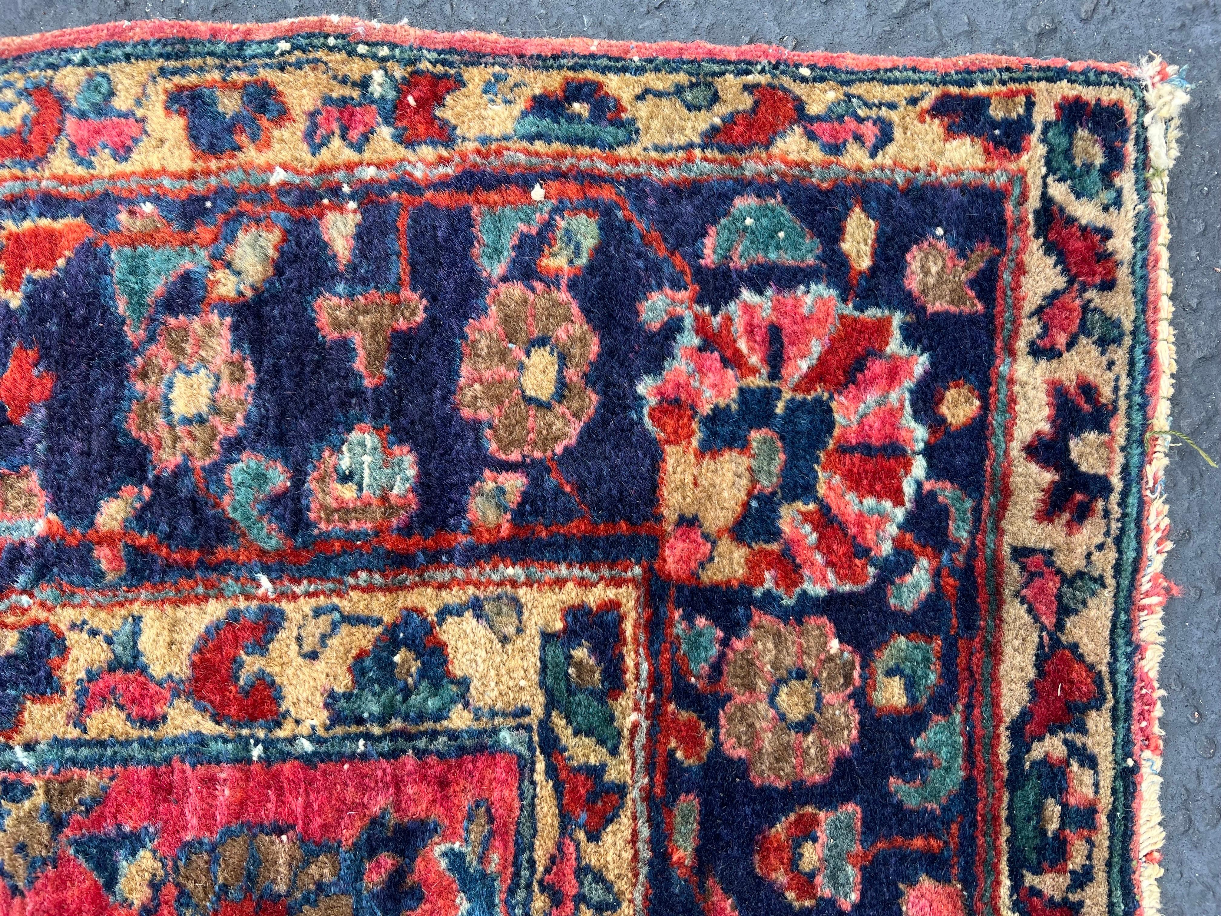 Vegetable Dyed Mid 20th Century Persian Rug 5' x 7' For Sale 12