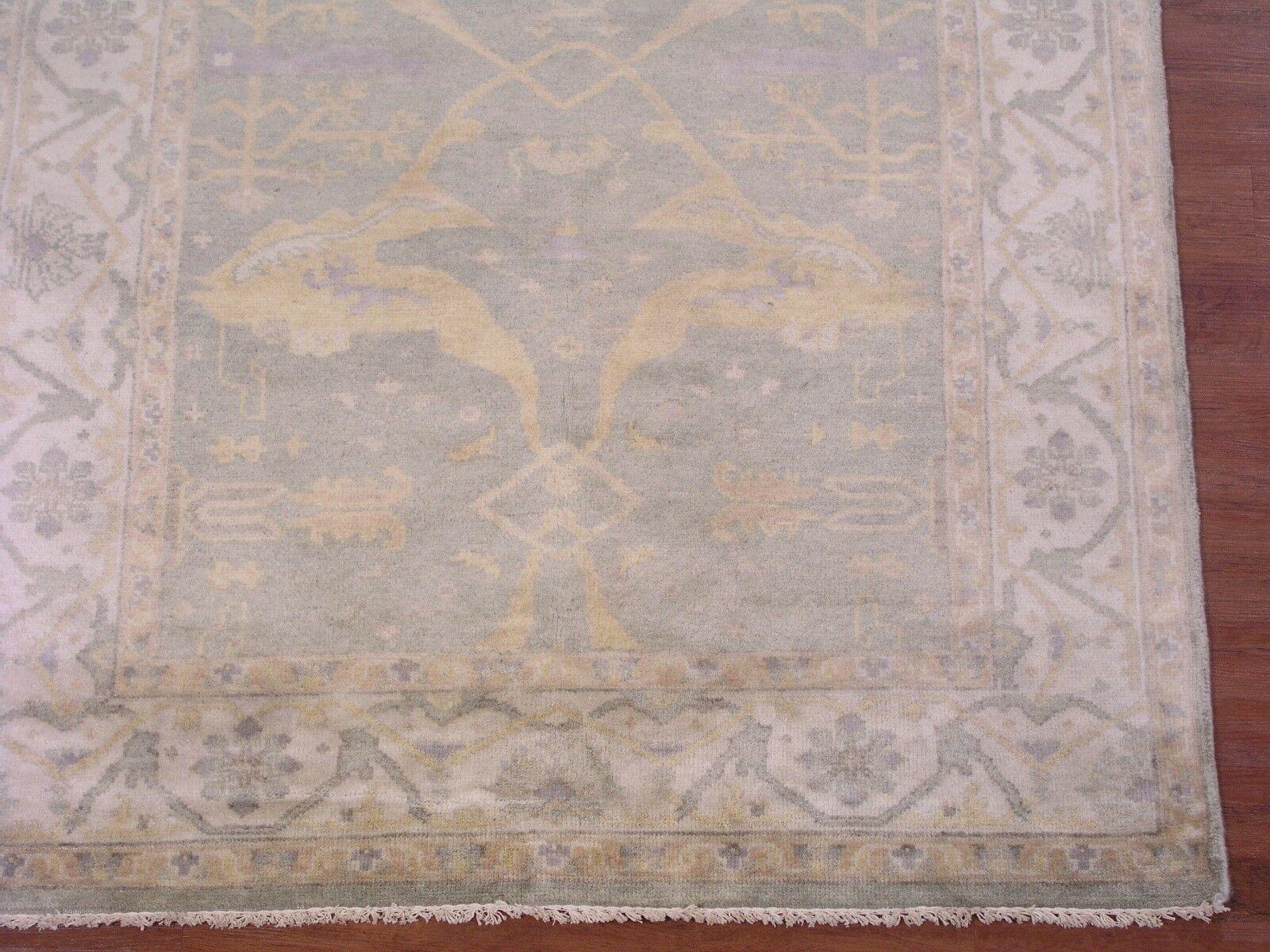 Hand-Knotted Vegetable Dyed Oushak For Sale