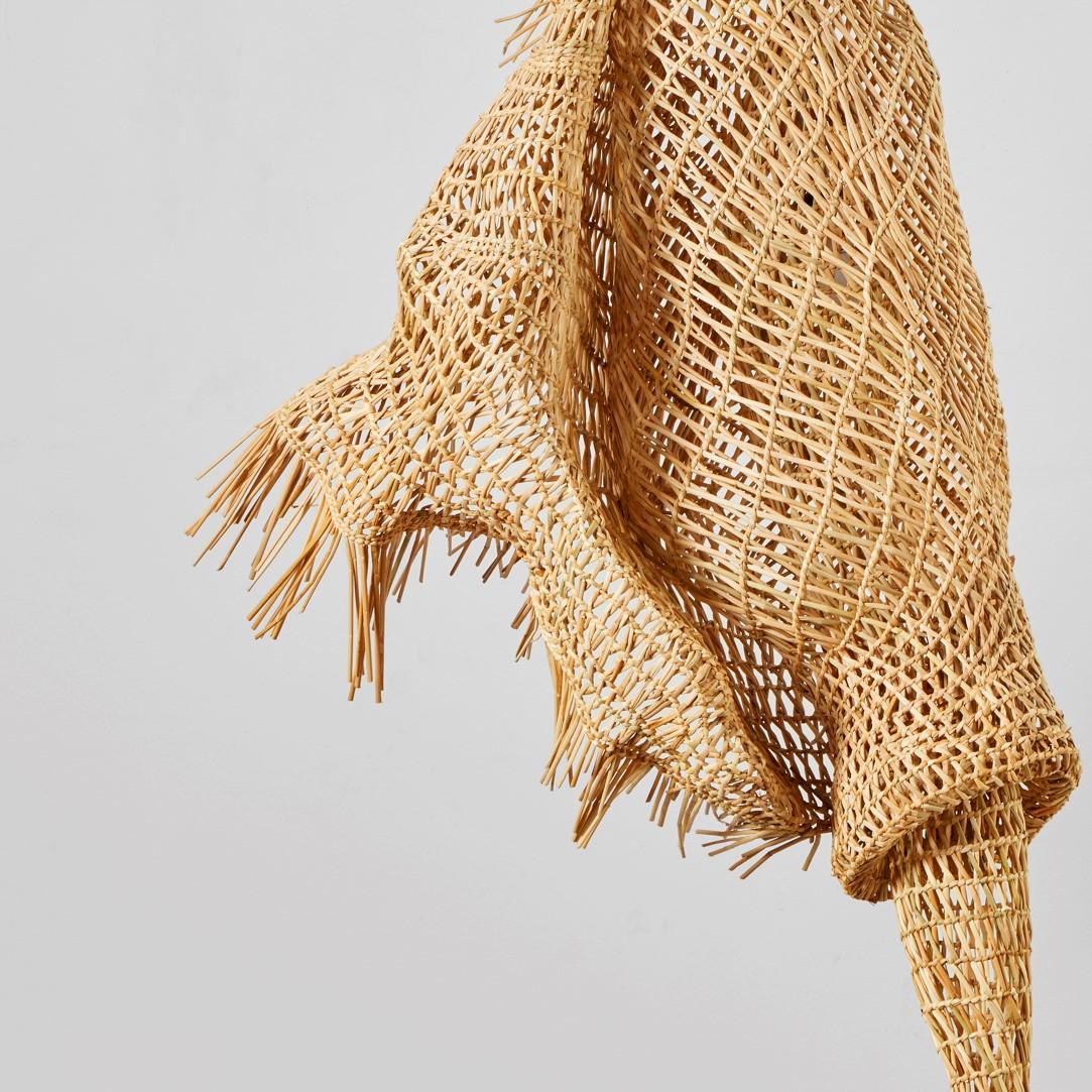 Hand-Woven Vegetable Fabrics N°2 Lamp by Estudio Rafael Freyre