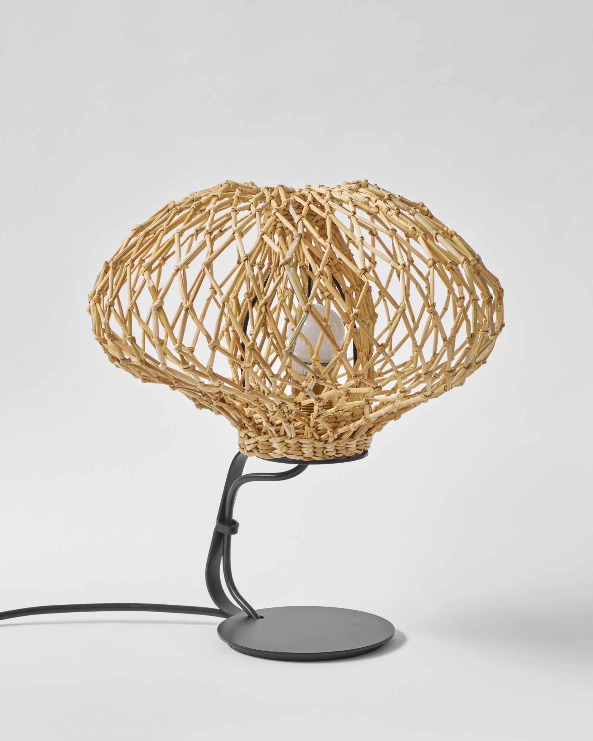 Hand-Woven Vegetable Fabrics N°6 Nest Lamp by Estudio Rafael Freyre For Sale