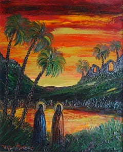 Bible motive. Oil on canvas, 73x60 cm