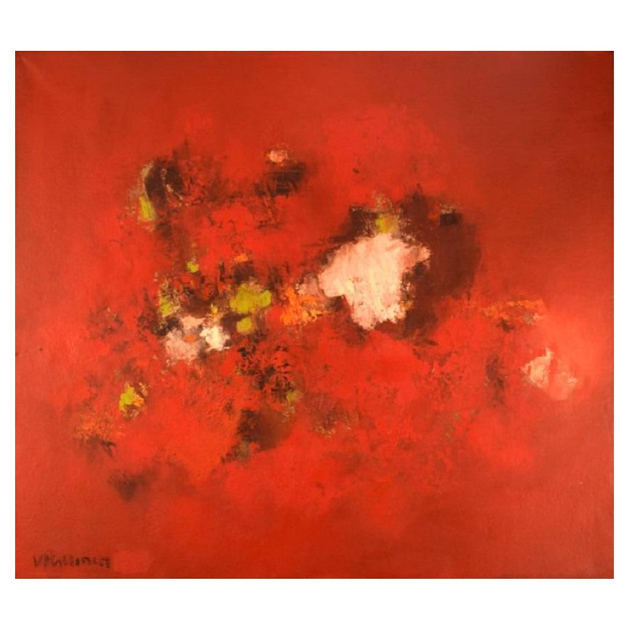 Veikko Kallinen, Finland, Abstract Composition, Oil on Canvas, 1960s/1970s