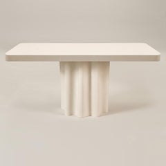 Veil Rectangular Dining Table in Jesmonite by Perler