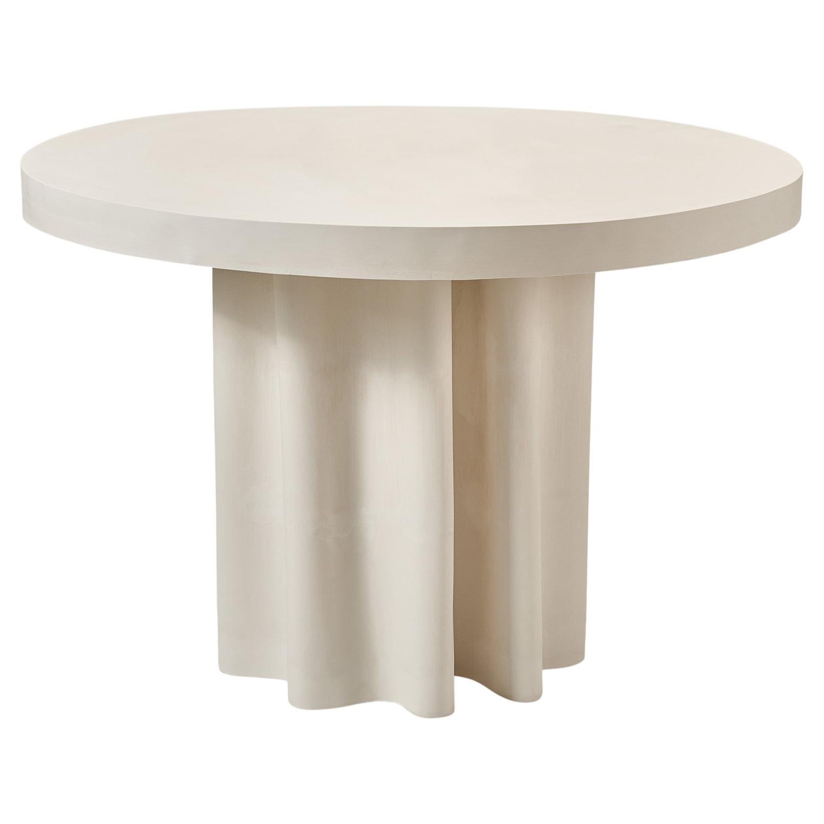 Veil Round Dining Table by Perler For Sale