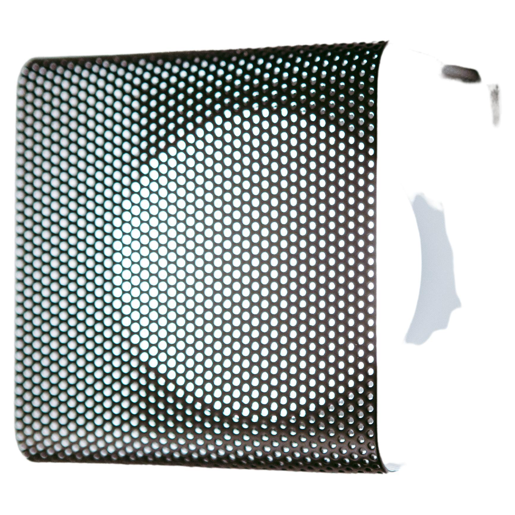 Canadian Veil Wall Sconce, Modern Perforated Metal, Glass Globe For Sale
