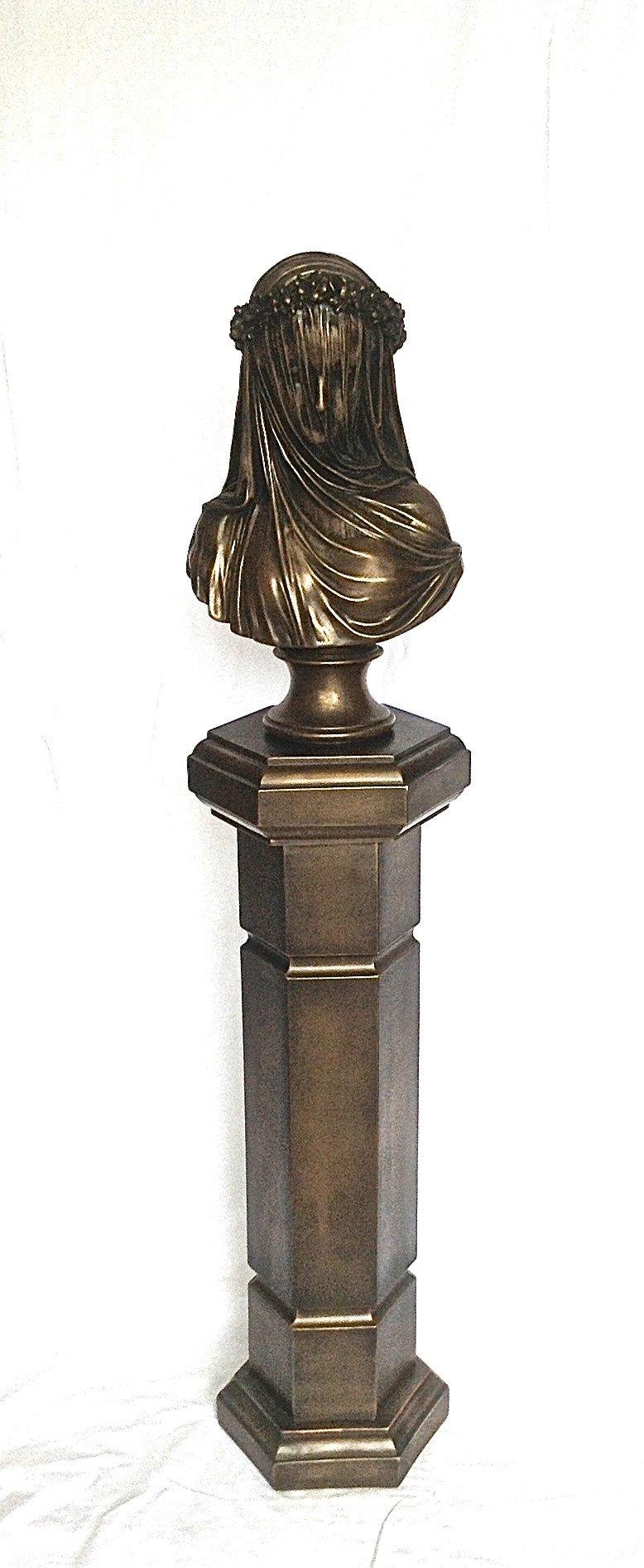 British Veiled Lady Bronze Bust, 20th Century For Sale