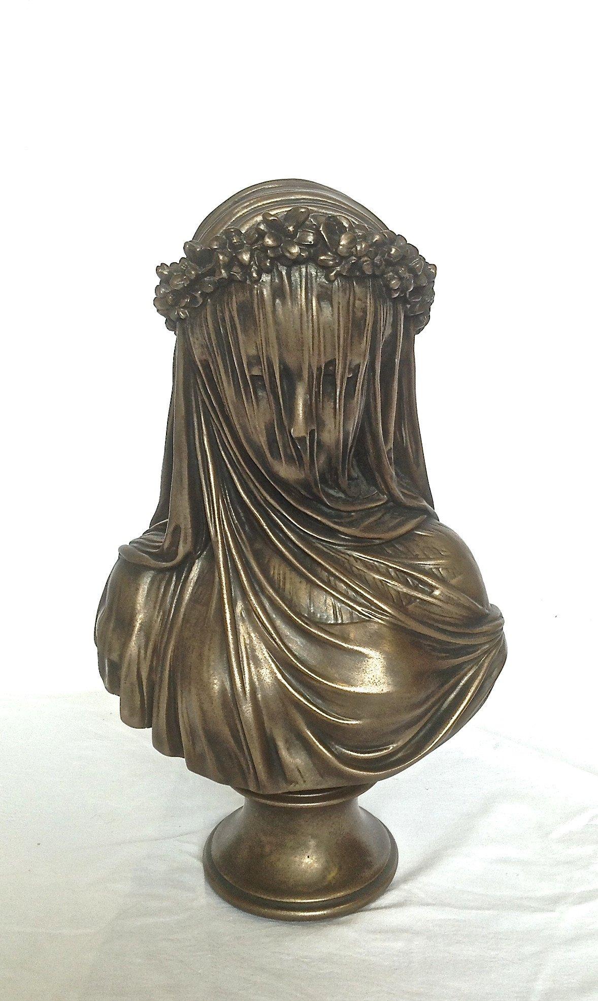 Veiled Lady Bronze Bust, 20th Century For Sale 1