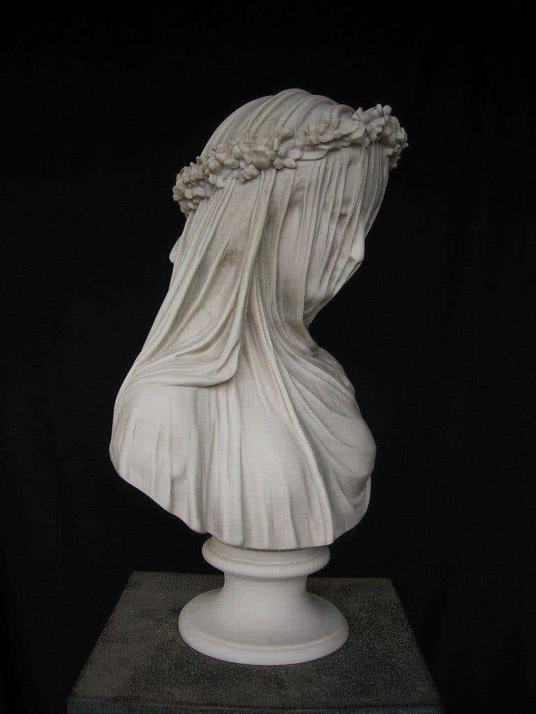 marble veiled woman