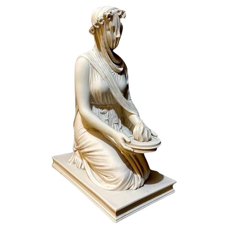 Escultura Busto Estatua Dama Velada, Siglo XX