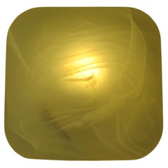 Veiled Milk Glass Ceiling Lamp by Massive, Belgium 1980s