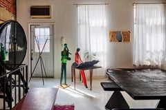 Veiled Contemporary Onyx Natural Stone Mirror by Lucia Neamtu