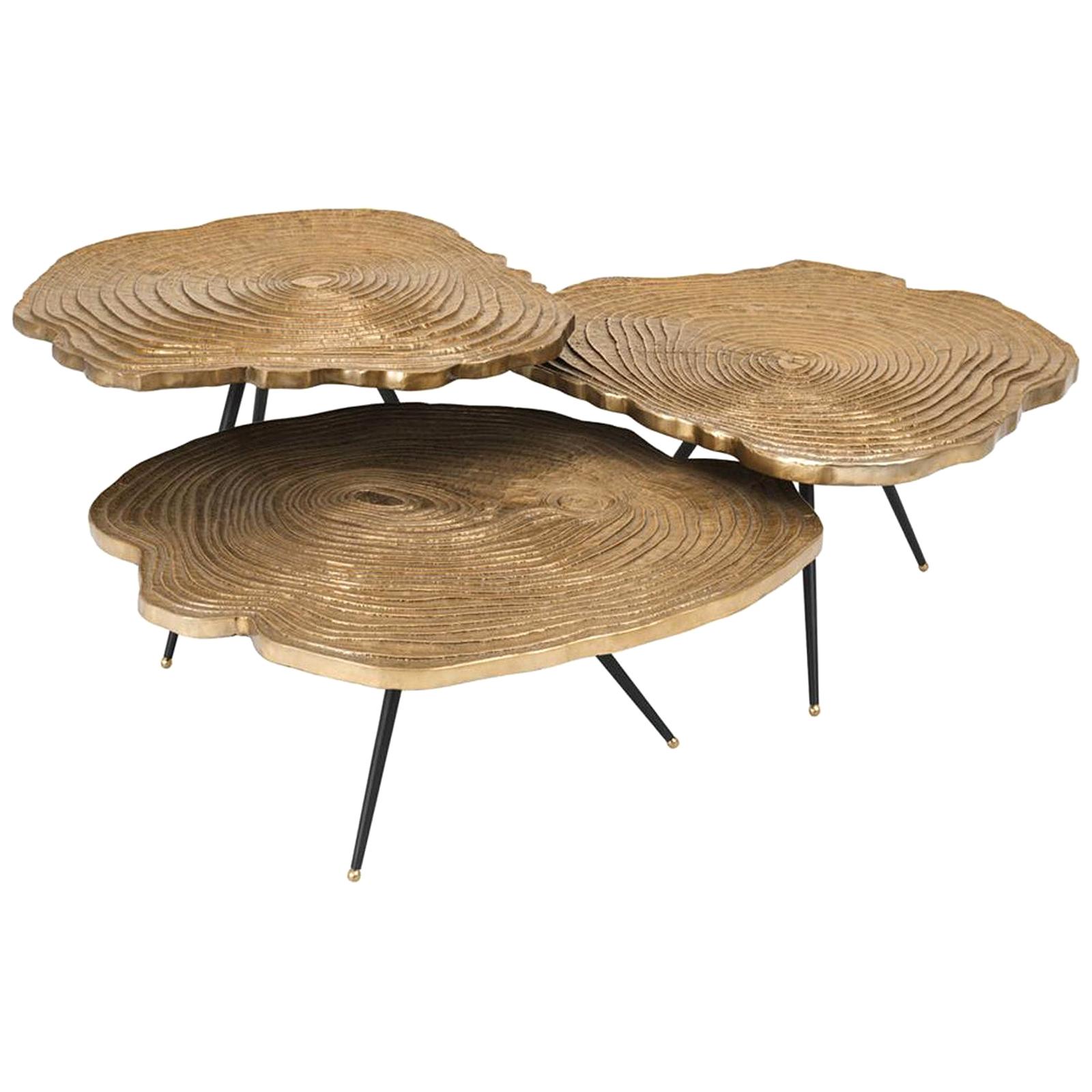 Veining Coffee Table Set of 3 For Sale