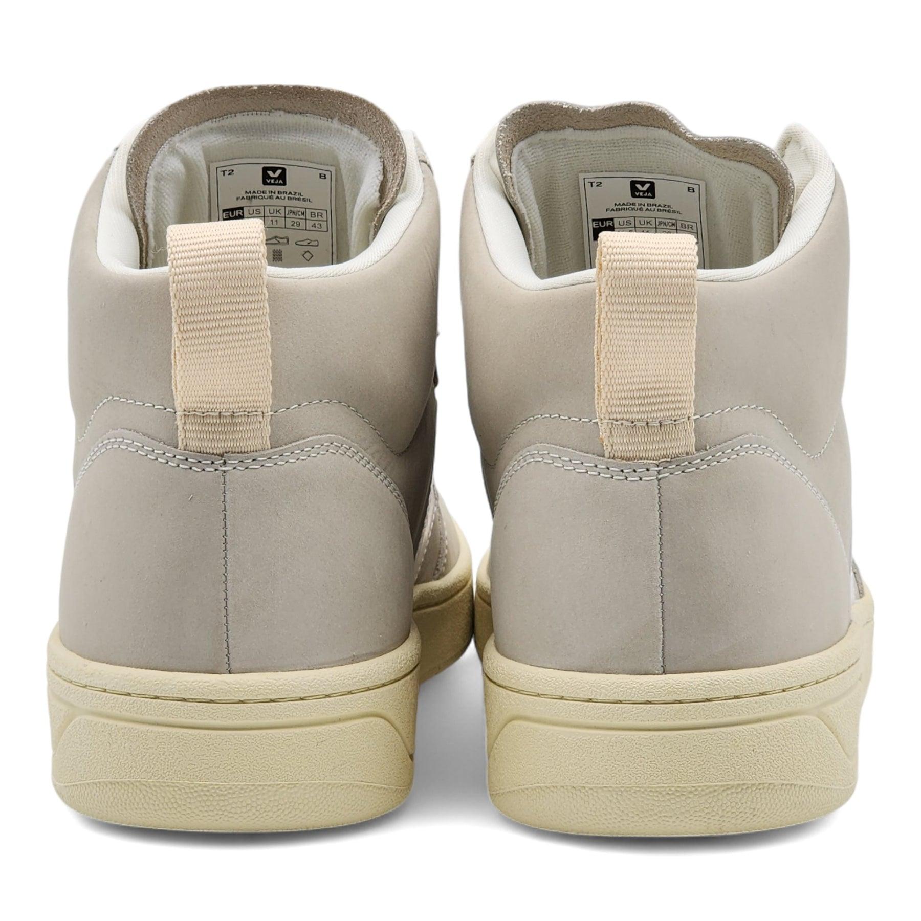 Brown Veja V-15 Leather Sneakers with Side Contrasting Rubber V