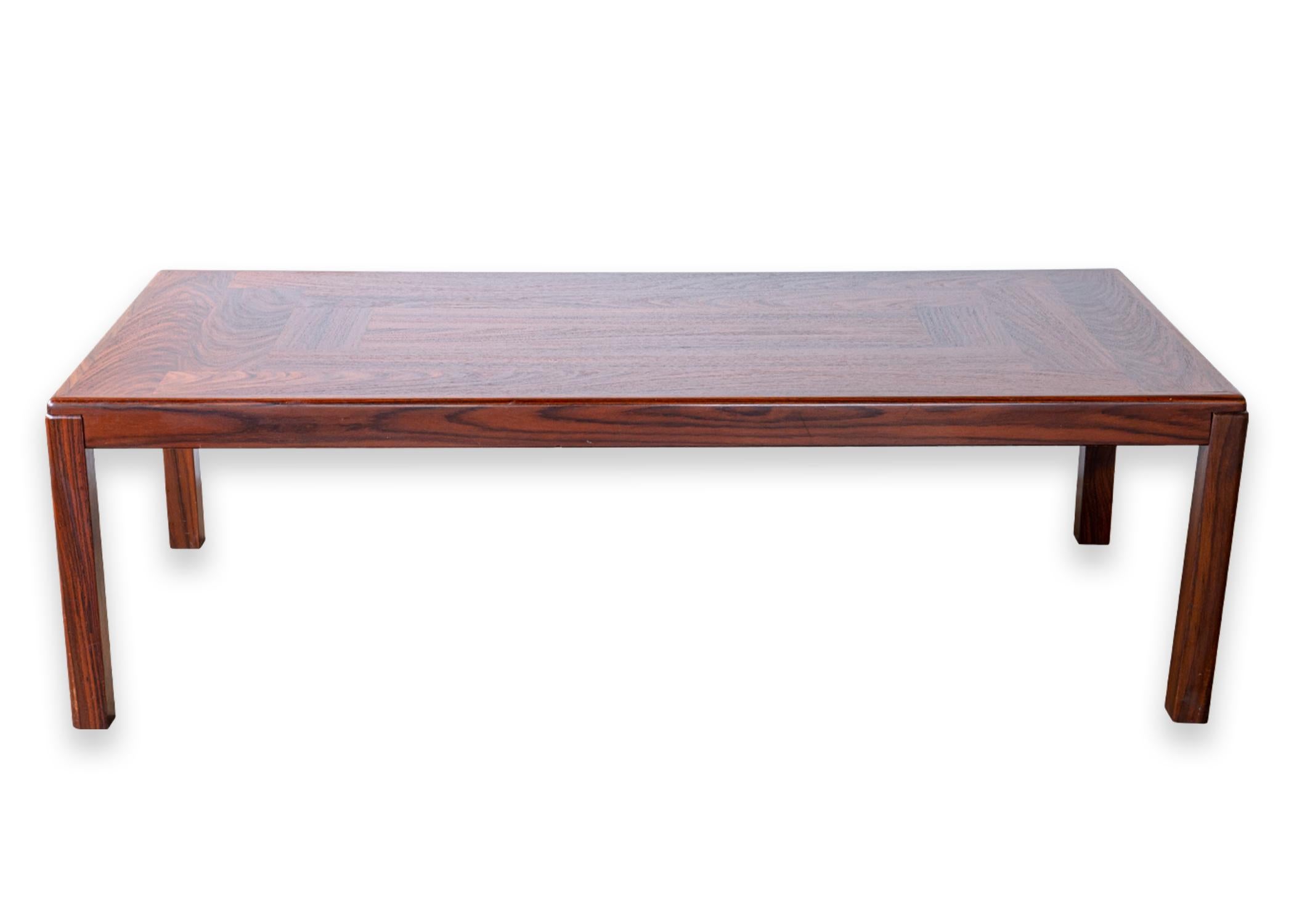 20th Century Vejle Stole and Mbelfabrik Danish Rosewood Rectangular Coffee Cocktail Table For Sale