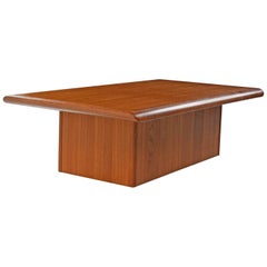 Vejle Stole & Møbelfabrik Danish Teak Pedestal Base Coffee Table