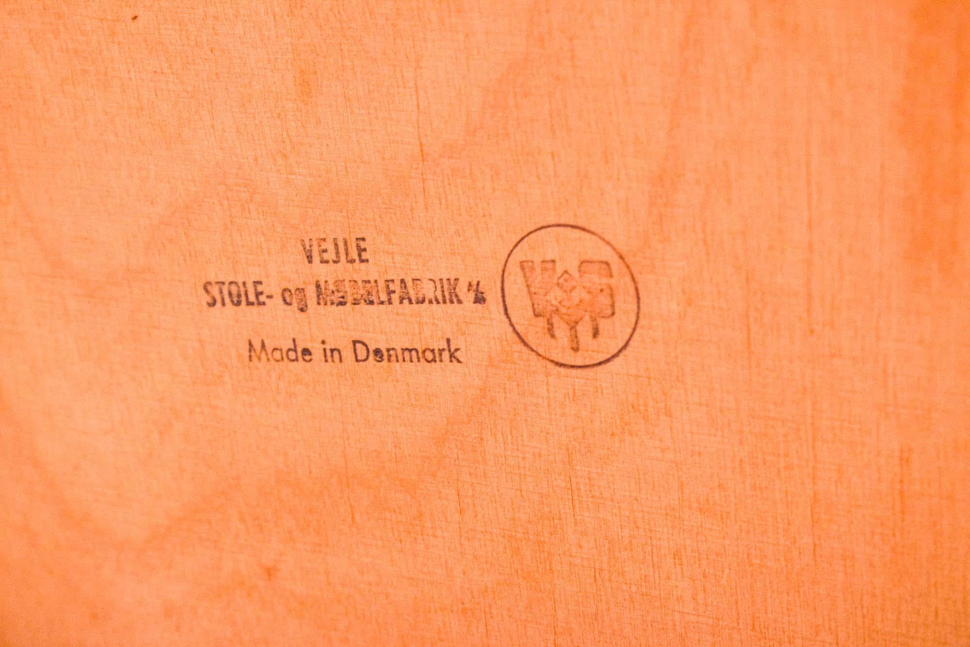 Table de salle à manger à rallonge Vejle Stole Mobelfabrik du milieu du siècle dernier en vente 1