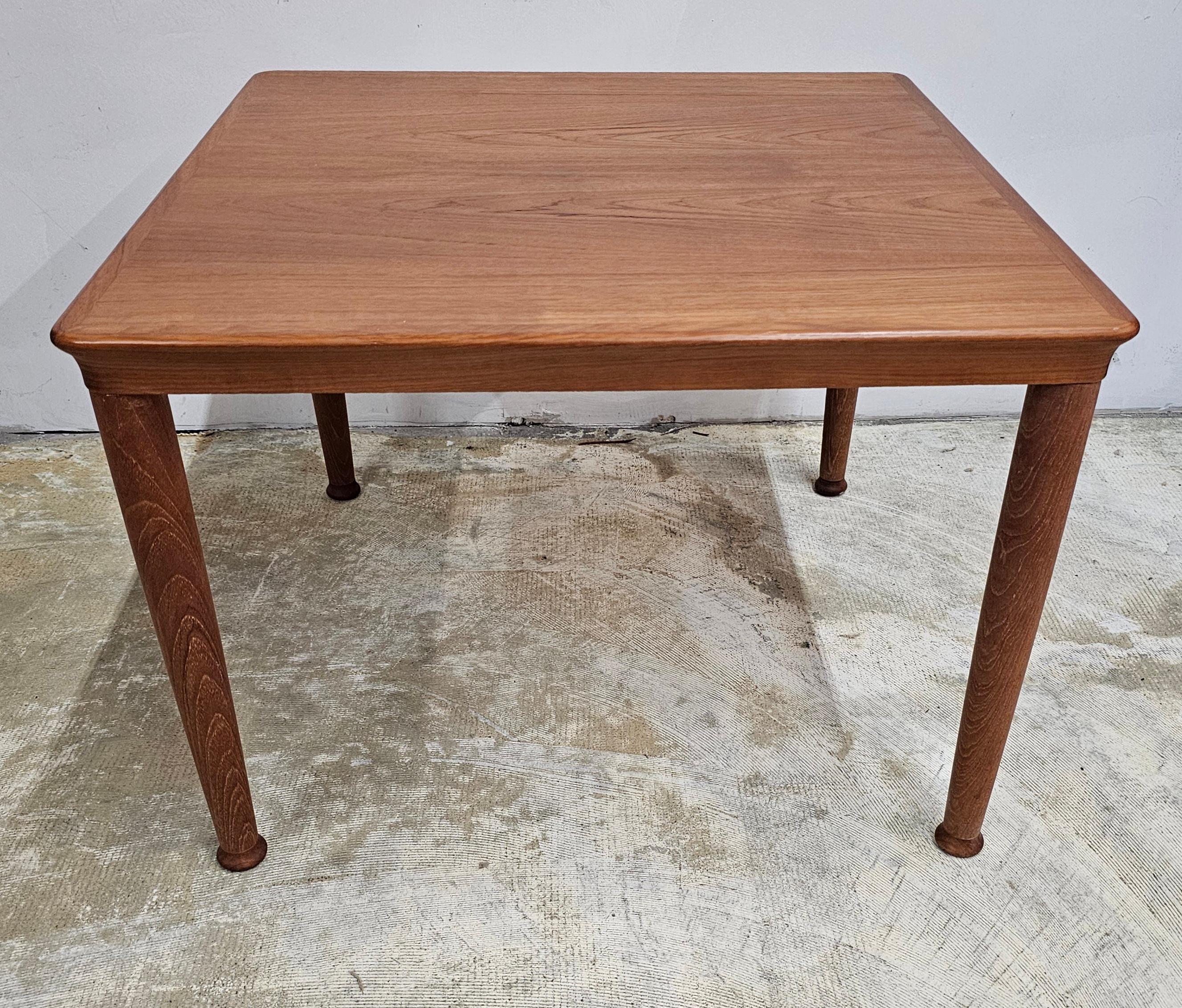 Other Vejle Stole & Mobelfabrik Scandinavian Modern Solid Teak Square Side Table For Sale