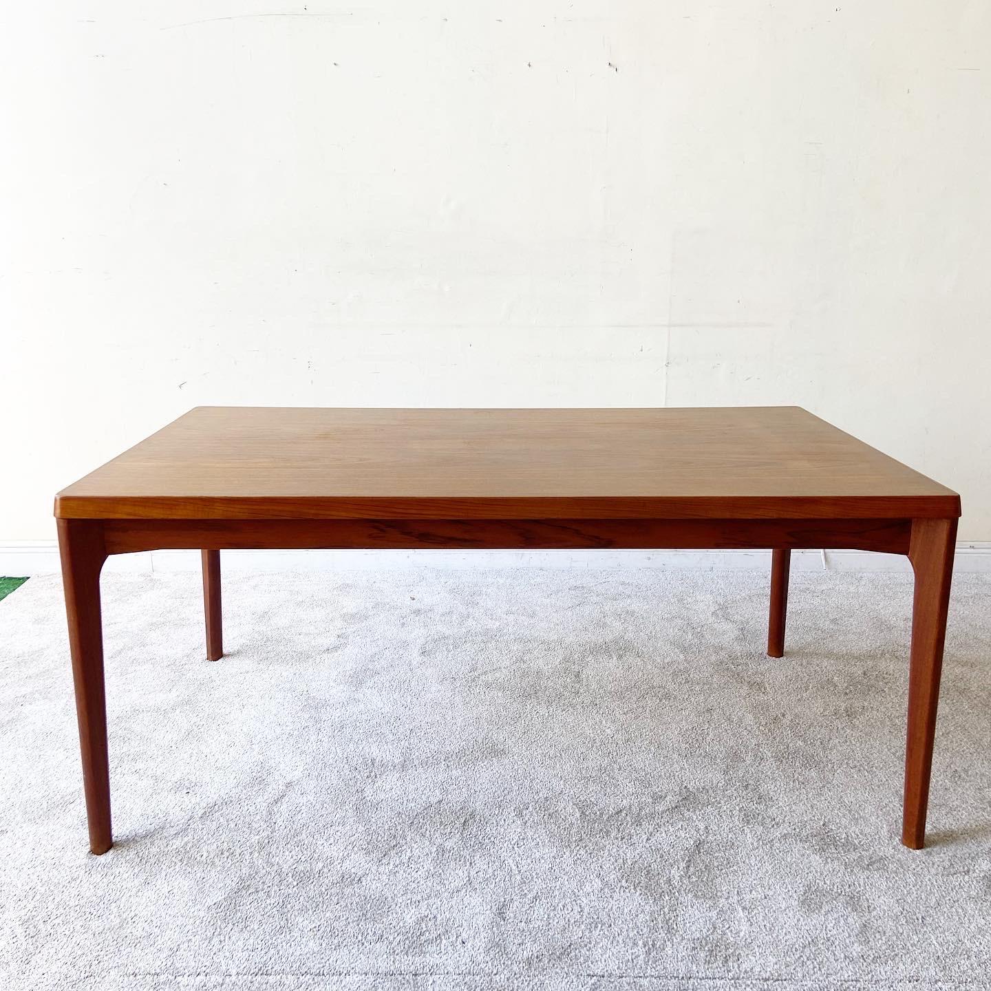 Vejle Stole Scandinavian Modern Teak Extension Dining Table by Henning Kjaernulf For Sale 4
