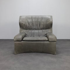 Vela Alta Lounge Chair & Ottoman by Giovanni Offredi for Saporiti, Italy, 1970s