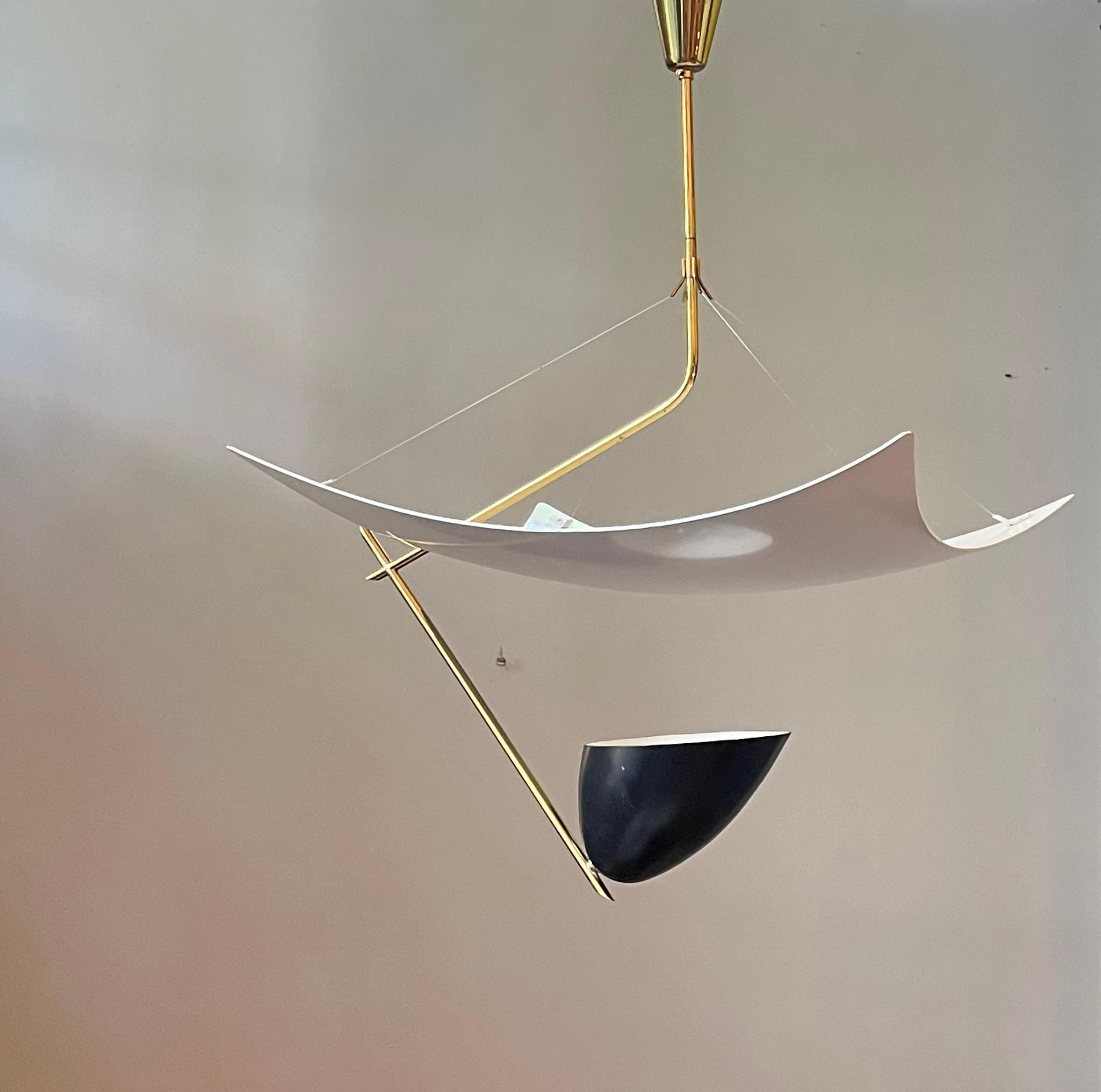 Mid-Century Modern Plafonnier Vela par Angelo Lelii pour Arredoluce, Italie, années 1950 en vente