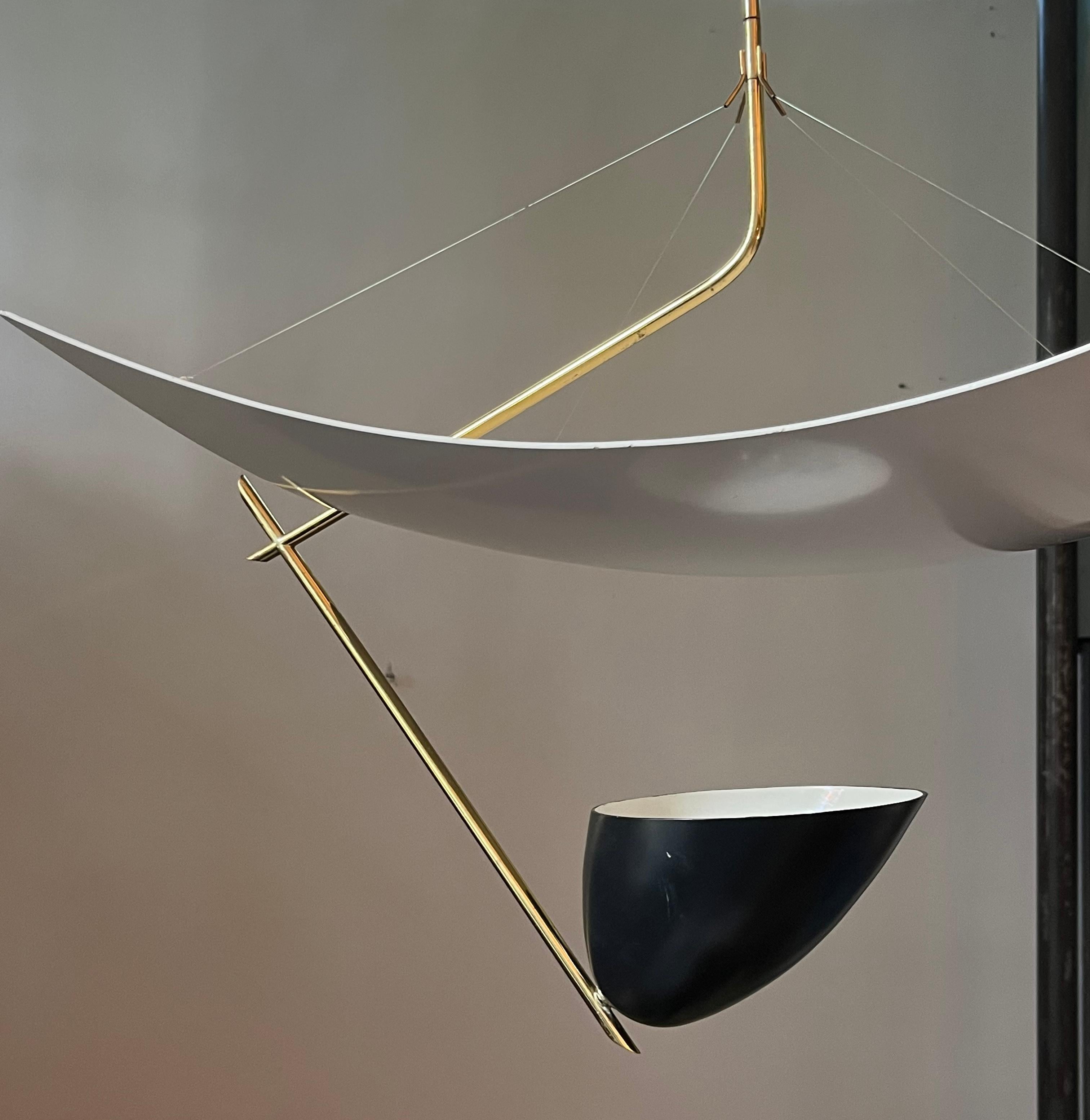italien Plafonnier Vela par Angelo Lelii pour Arredoluce, Italie, années 1950 en vente