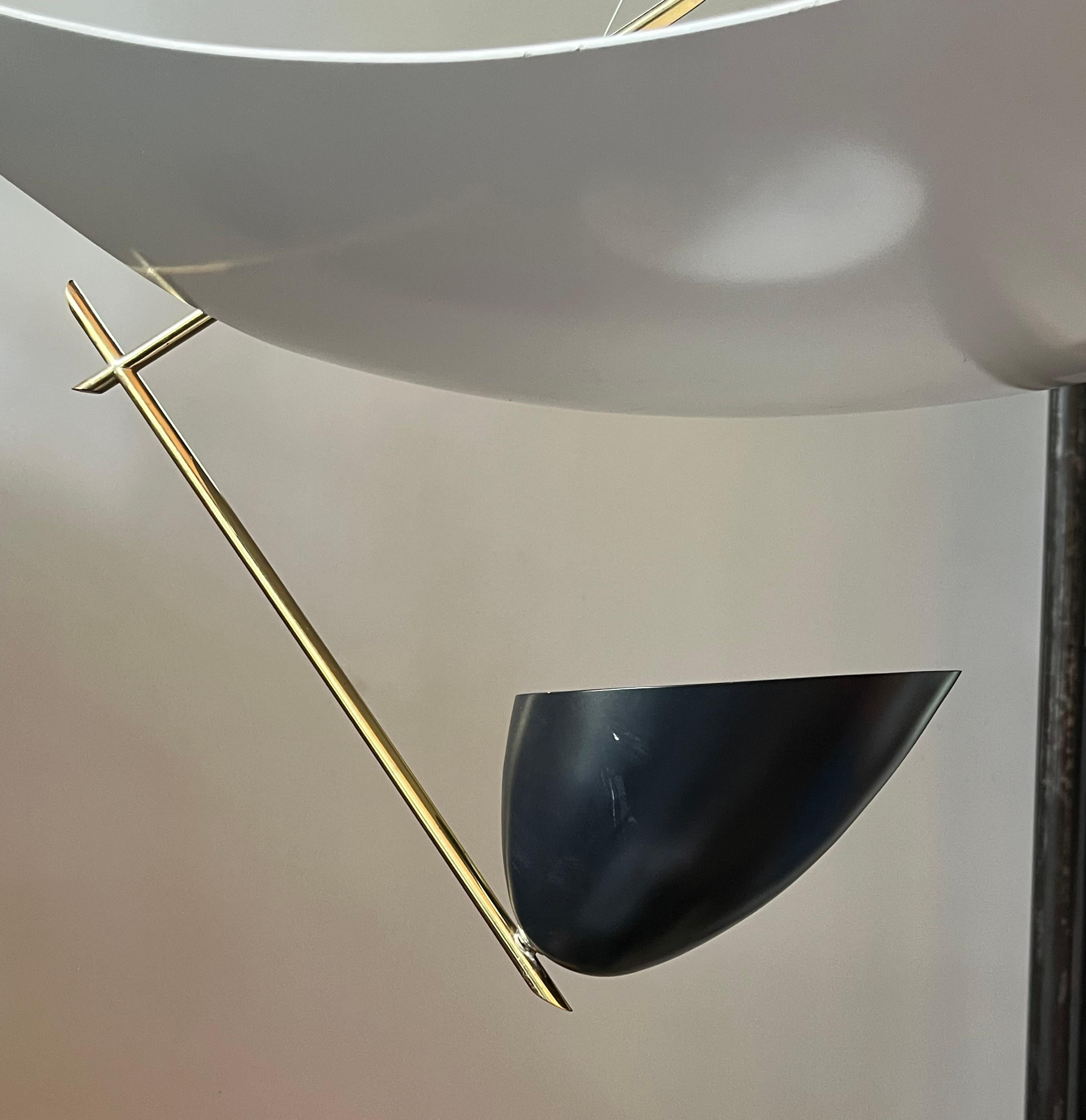Milieu du XXe siècle Plafonnier Vela par Angelo Lelii pour Arredoluce, Italie, années 1950 en vente