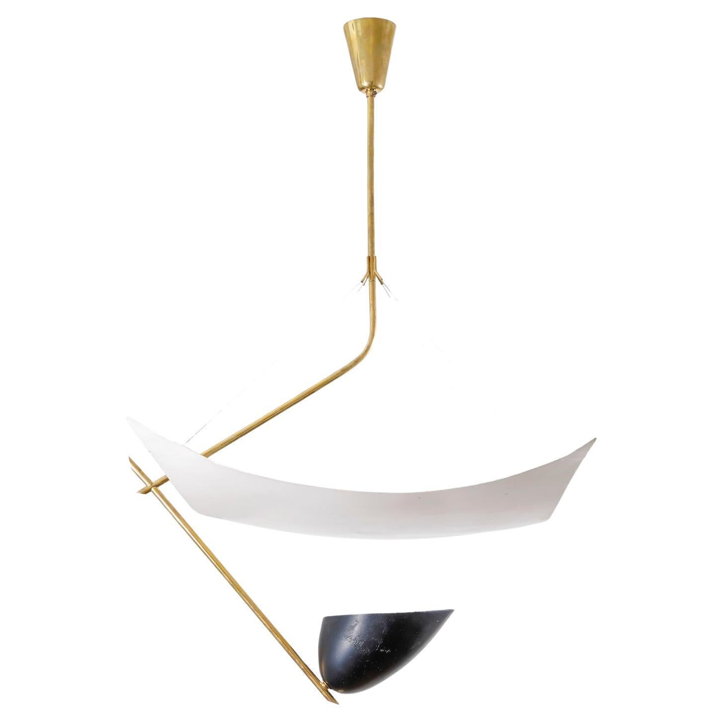 Plafonnier Vela par Angelo Lelii pour Arredoluce, Italie, années 1950 en vente