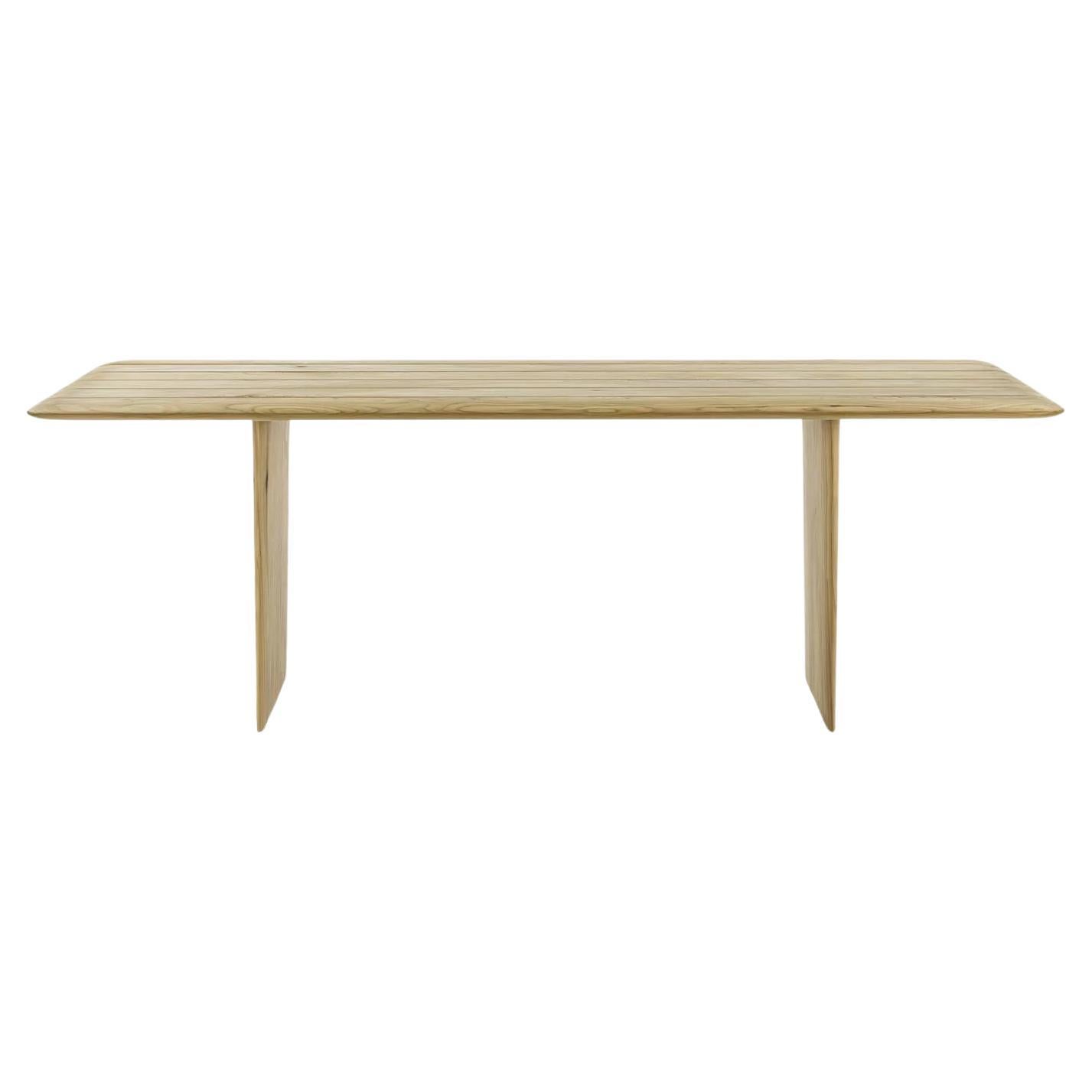 Mesa de comedor de exterior Vela de cedro macizo, Made in Italy