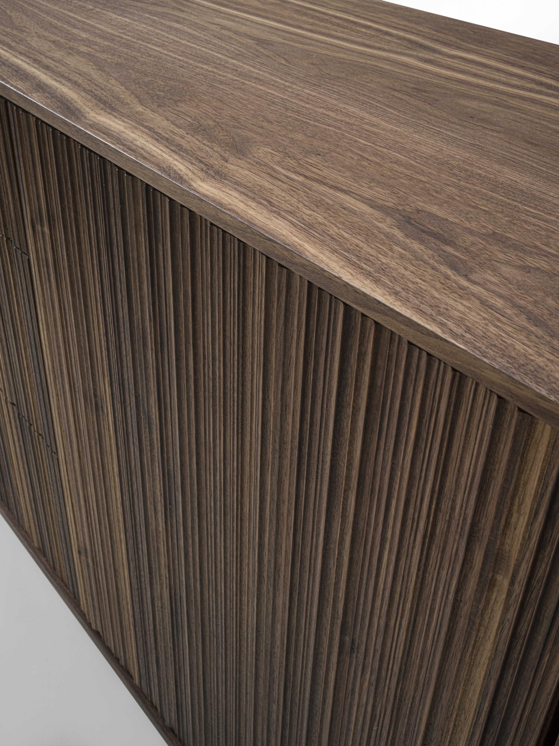 Contemporary Vela Solid Wood Sideboard, Made in Italy For Sale
