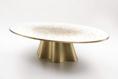Vela Dining Table by De Castelli, Brass and Venetian Terrazzo, Italy