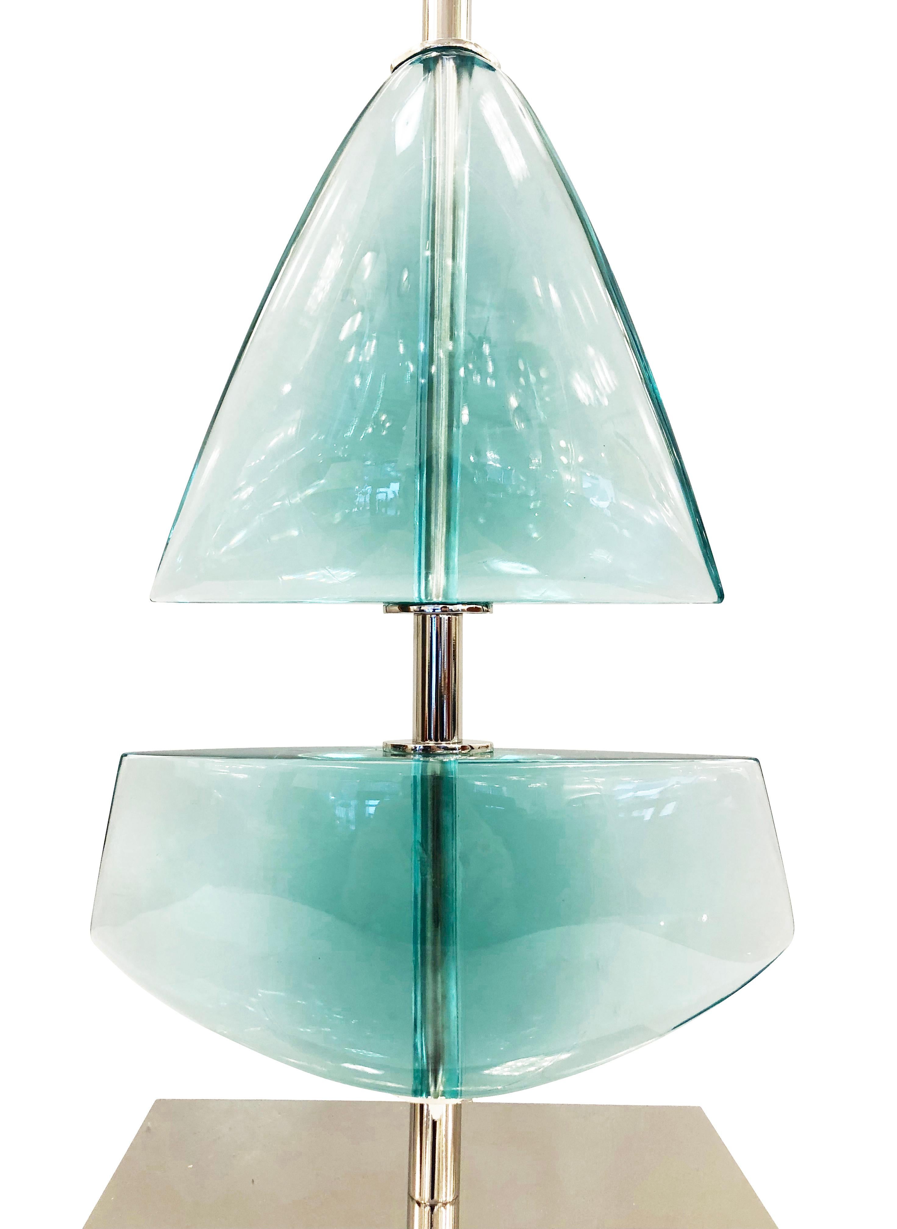 Modern Vela Table Lamp by Effetto Vetro for Gaspare Asaro For Sale