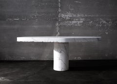 Velato Dining Table in Calacatta Marble by Bufalini Marmi