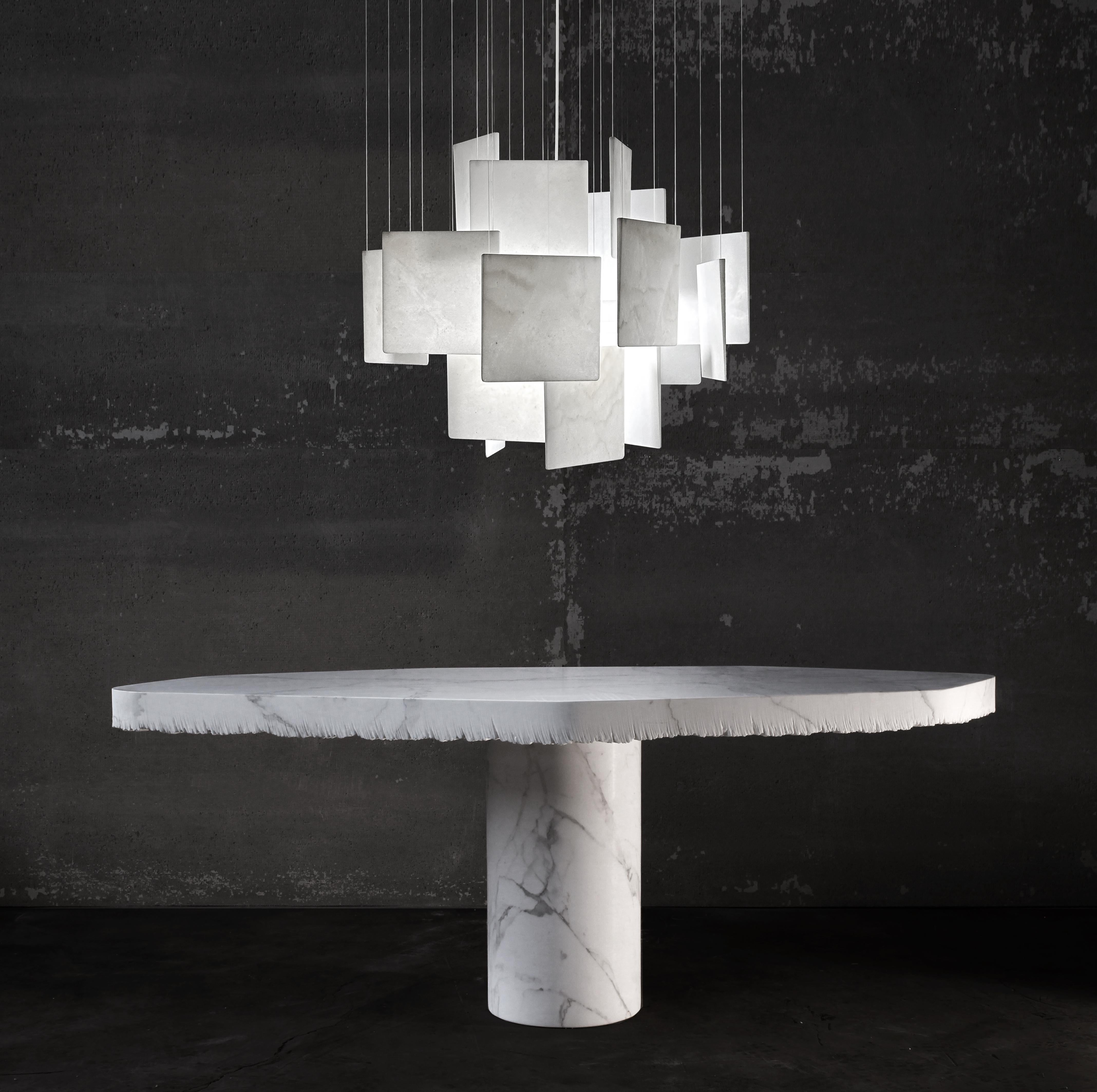 Altro Velato Dining Table in Calacatta Marble by Bufalini Marmi in vendita