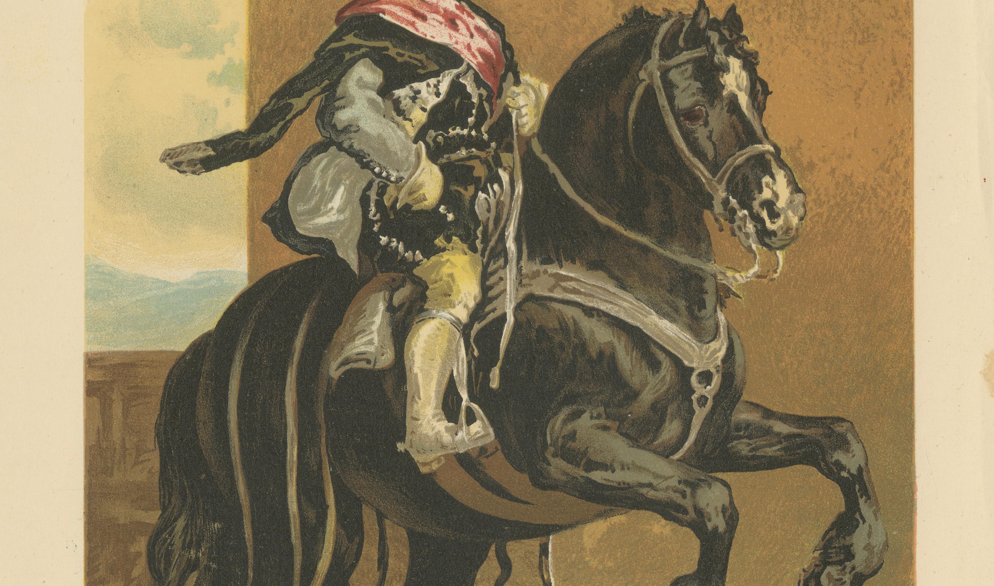 Velázquez Prince on Horseback – Antique Chromolithograph, c.1880